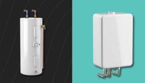 Tank vs. tankless water heater comparison for homeowners considering water heater installation in New Hampshire.