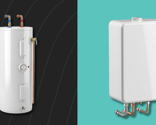 Tank vs. tankless water heater comparison for homeowners considering water heater installation in New Hampshire.