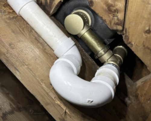 PVC drain pipe repair and professional drain cleaning service in Bedford, NH by Flow Pro Plumbing and Drain Cleaning